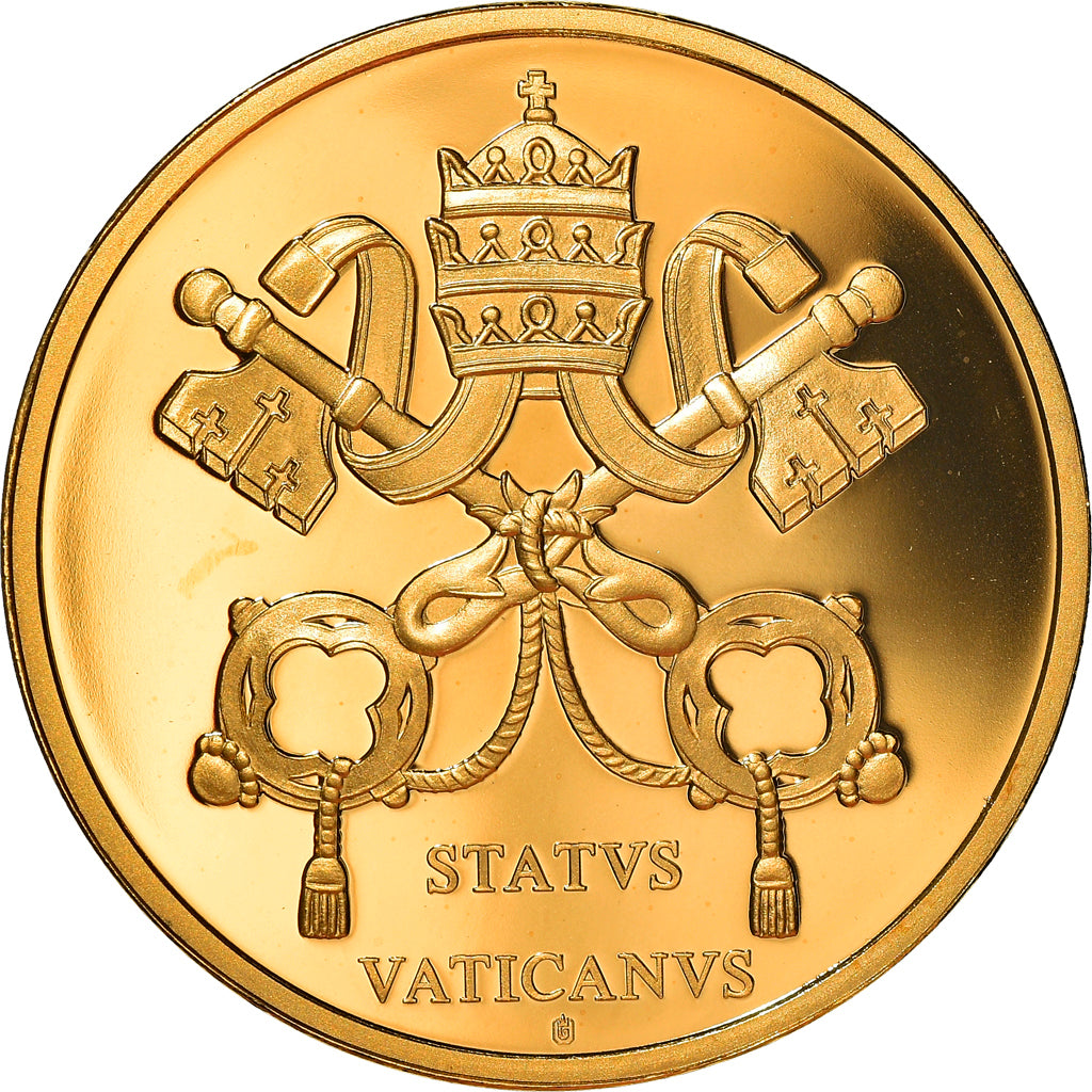 Vatican, Medal, Le Pape François, Religions & beliefs, MS(65-70), Copper Gilt