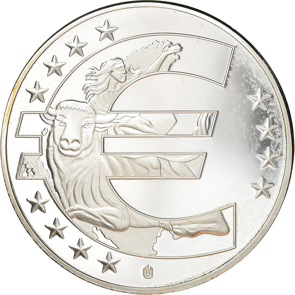 Frankreich, Medaille, L'Europe, 2002, STGL, Copper Plated Silver