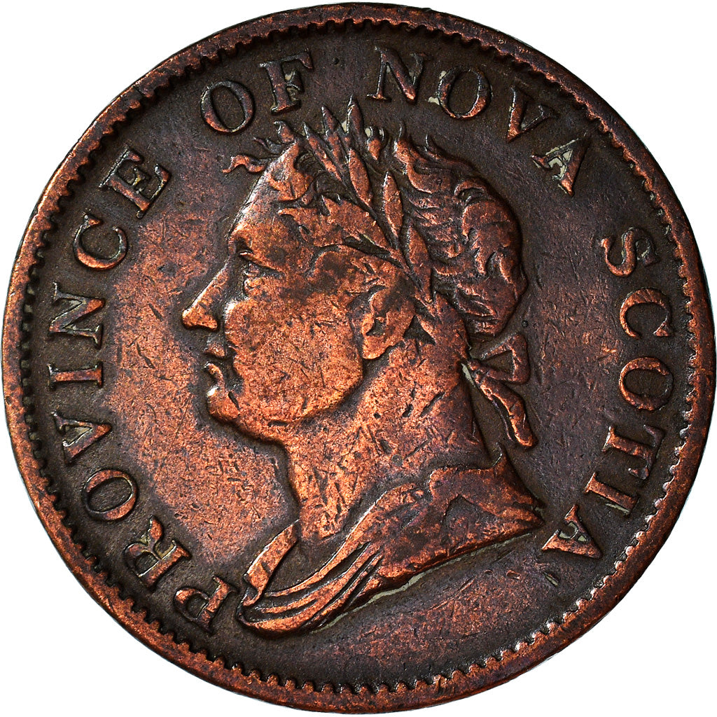 Coin, Canada, Nova Scotia, Halfpenny Token, 1832, VF(30-35), Copper