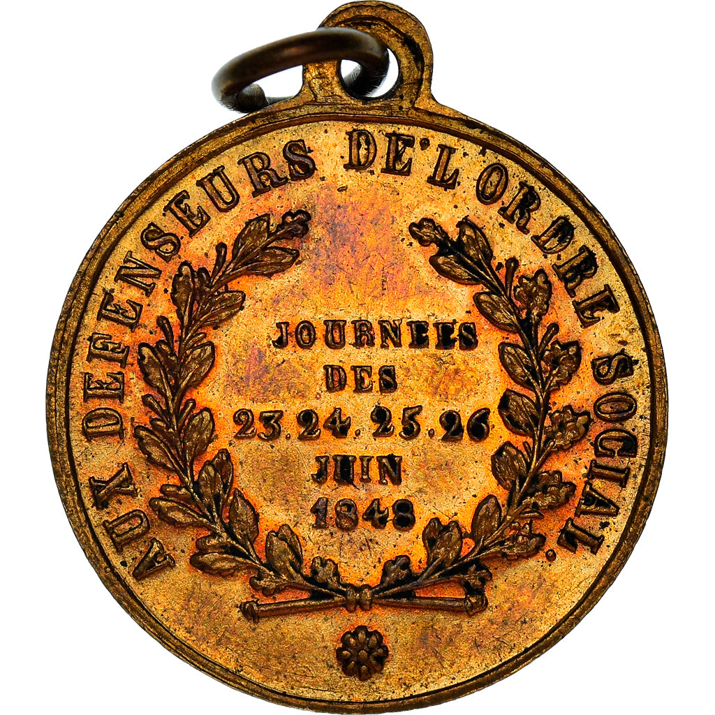 France, Medal, Seconde République, Général Cavaignac, History, 1848