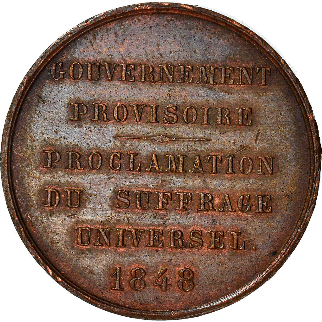 Francia, medaglia, Ledru Rollin , Proclamation Suffrage universel, Politics