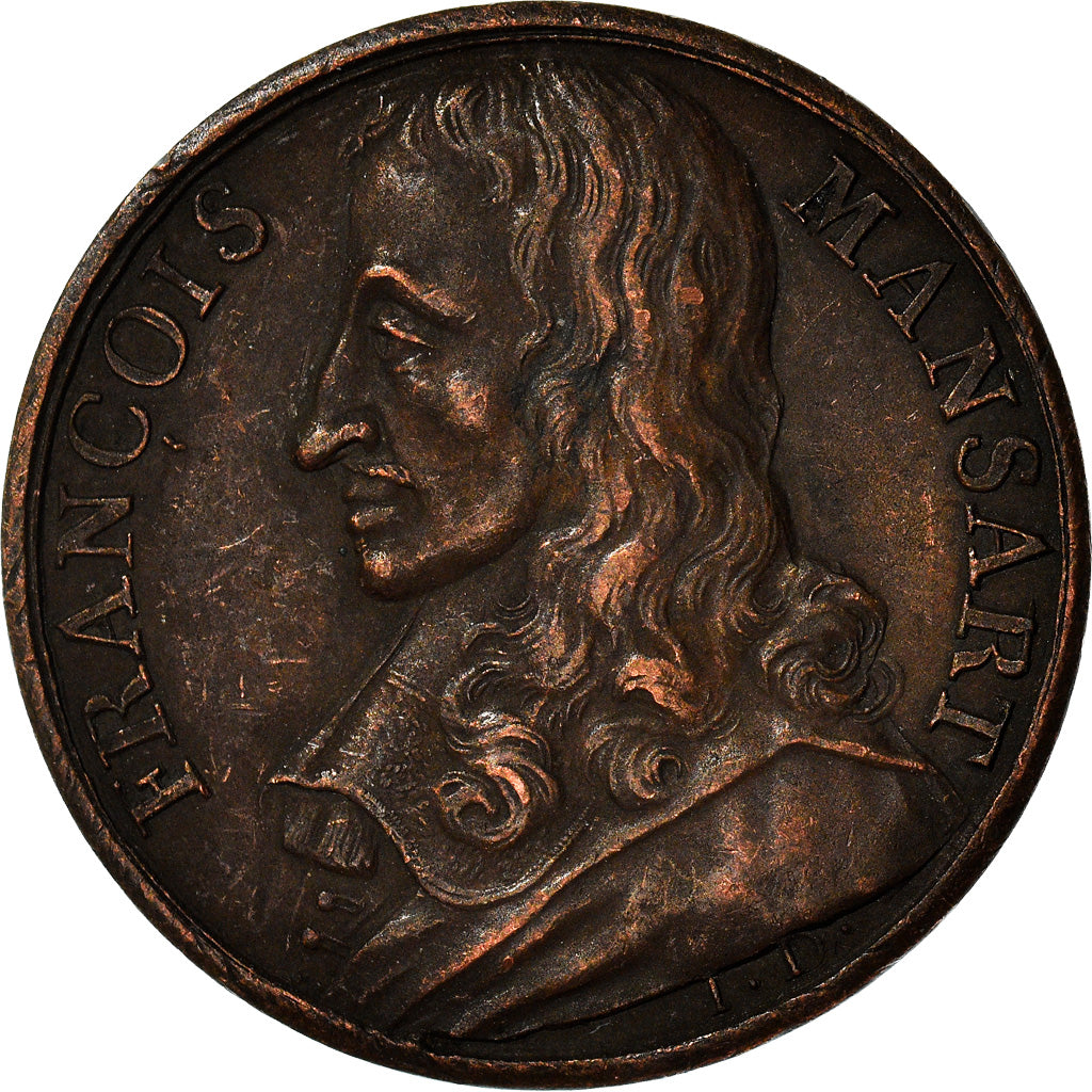 France, Medal, François Mansart, Architecte, History, 1666, Restrike
