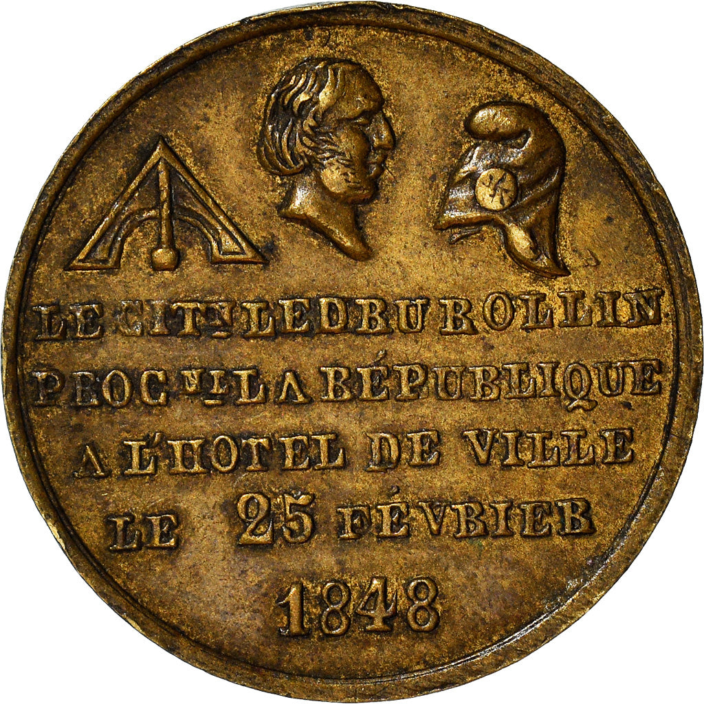 France, Medal, Ledru Rollin, Proclamation de la République, History, 1848