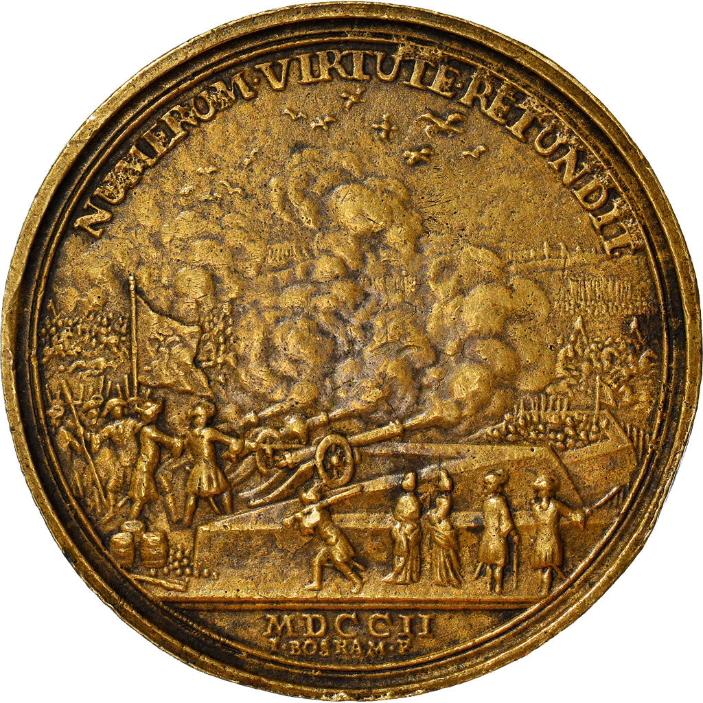 Pays-Bas, Médaille, Siège de Nimègue, History, 1702, Boskam, TTB+, Laiton