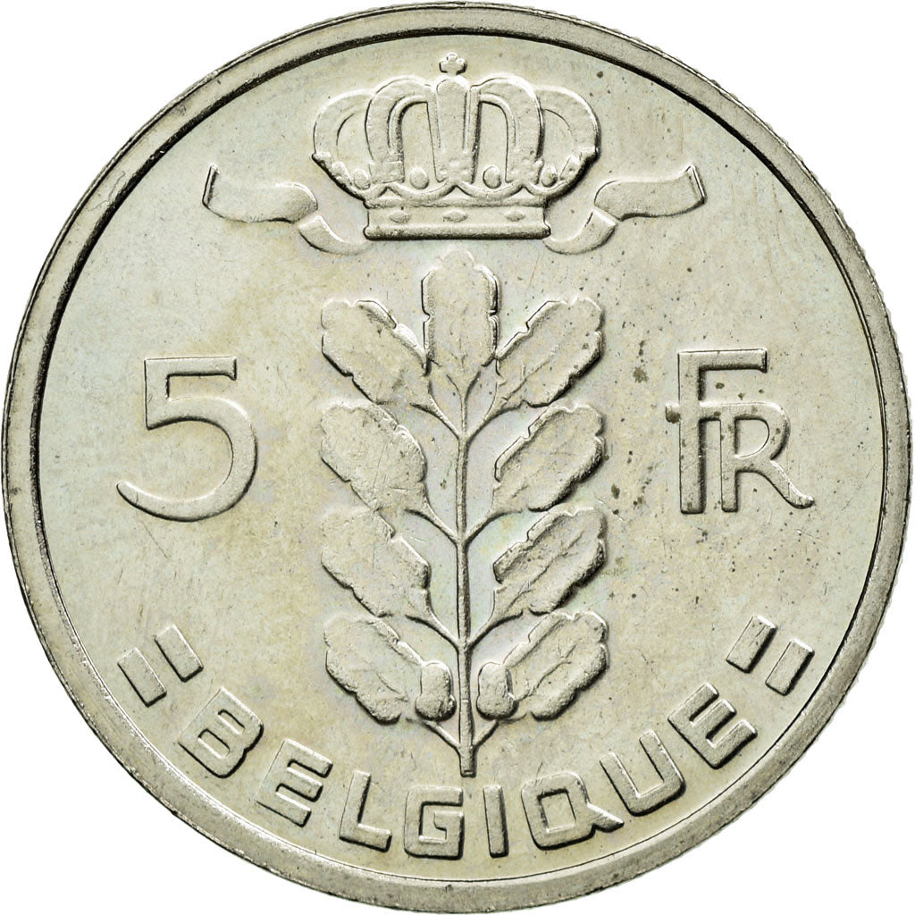 Moneta, Belgio, 5 Francs, 5 Frank, 1977, SPL, Rame-nichel, KM:134.1