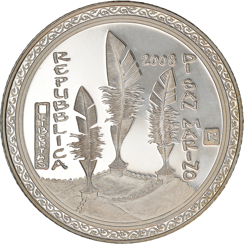 San Marino, 5 Euro, Olympic Games 2008 in Beijing, 2008, Rome, SC+, Plata