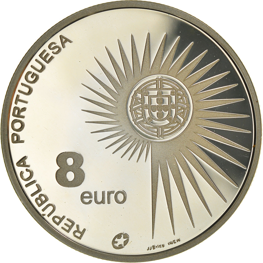 Portugal, Enlargement of EU, 8 Euro, 2004, Lisbon, Proof, MS(65-70), Silver