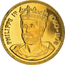 France, Medal, Les Rois de France, Philippe Ier, History, AU(55-58), Vermeil