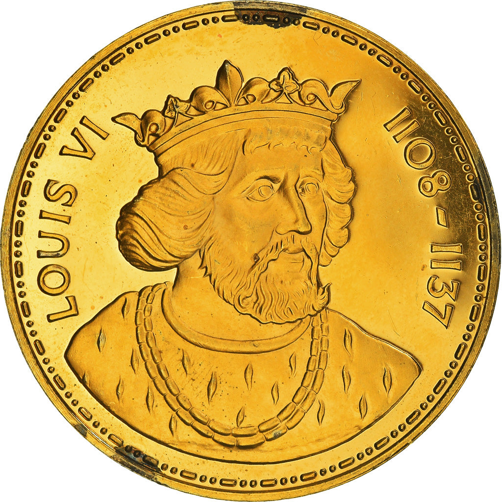 France, Médaille, Les Rois de France, Louis VI, History, SUP, Vermeil