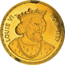 France, Médaille, Les Rois de France, Louis VI, History, SUP, Vermeil