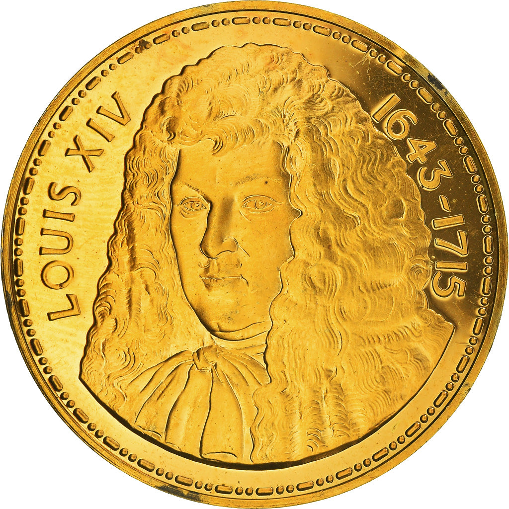 França, Medal, Les rois de France, Louis XIV, História, AU(55-58), Vermeil