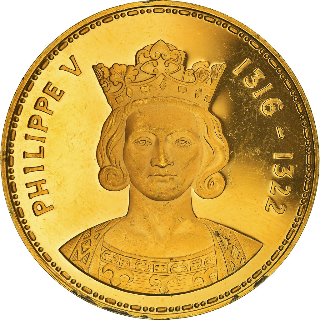France, Médaille, Les Rois de France, Philippe V, History, SUP, Vermeil