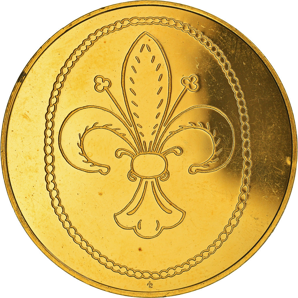 Frankreich, Medaille, Les Rois de France, Philippe II, History, VZ, Vermeil