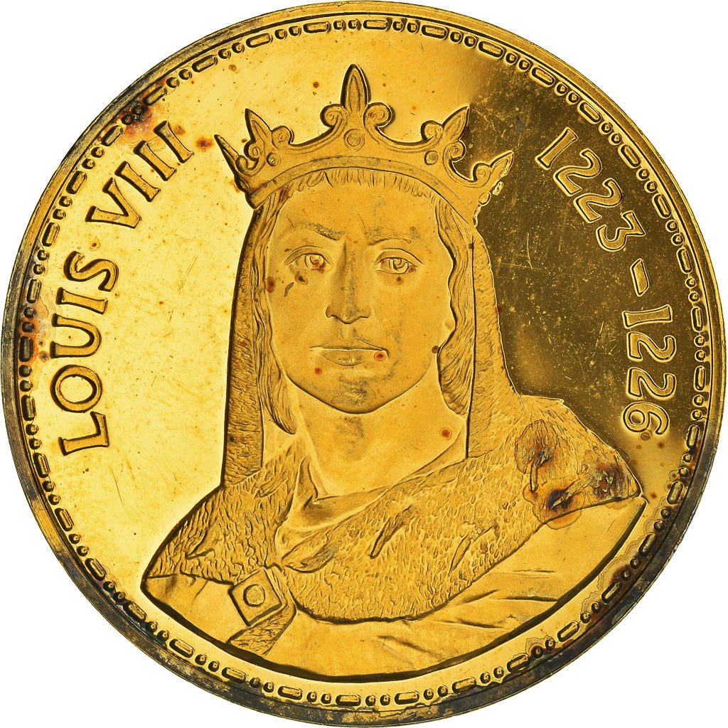 França, Medal, Les Rois de France, Louis VIII, História, AU(55-58), Vermeil