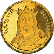 França, Medal, Les Rois de France, Louis VIII, História, AU(55-58), Vermeil