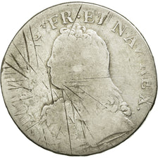 Moneta, Francia, Louis XV, Écu aux branches d'olivier, Ecu, 1729, Perpignan, B