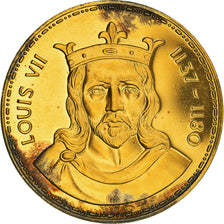 France, Medal, Les Rois de France, Louis VII, History, AU(55-58), Vermeil