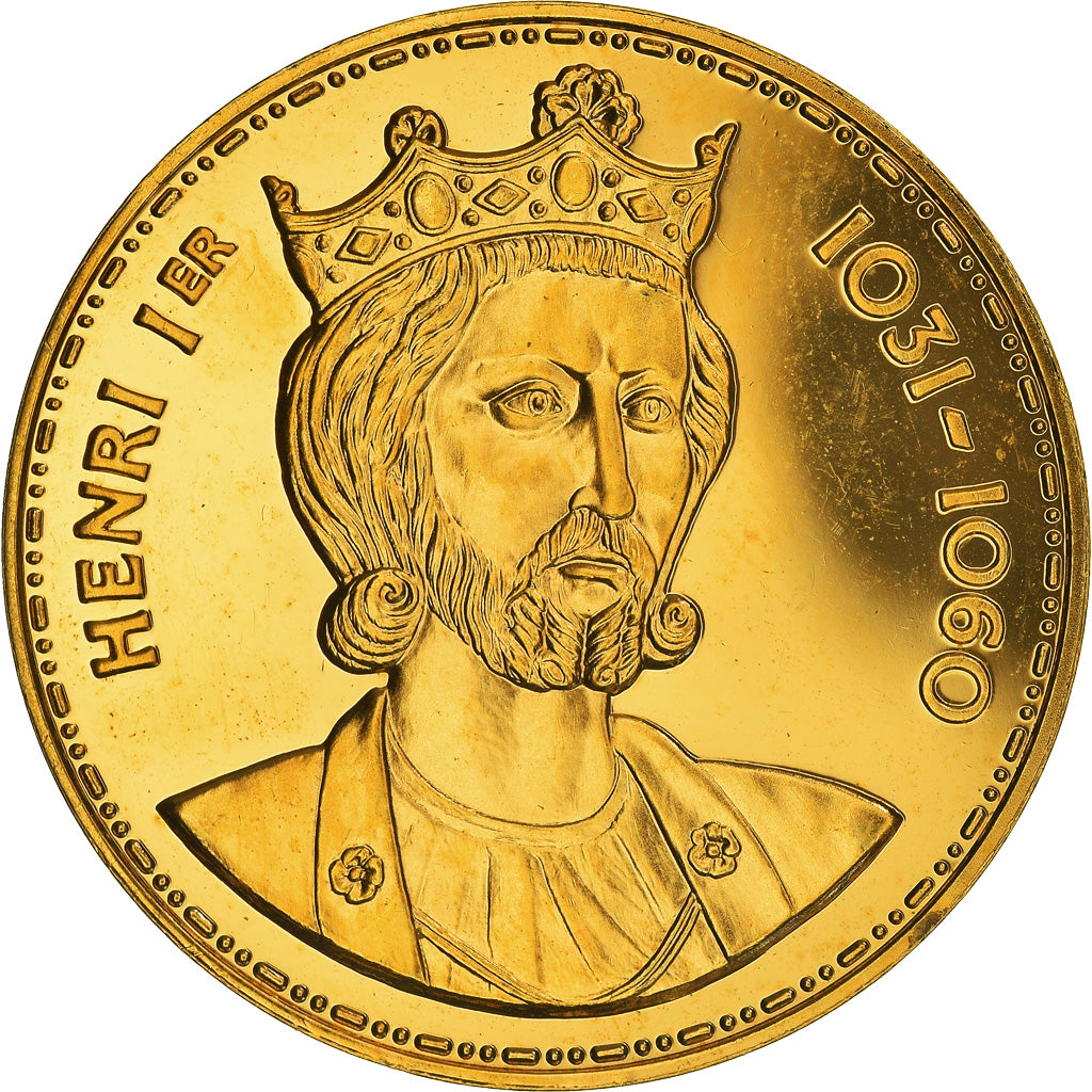 France, Medal, Les Rois de France, Henri Ier, History, AU(55-58), Vermeil