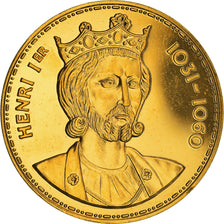 France, Medal, Les Rois de France, Henri Ier, History, AU(55-58), Vermeil