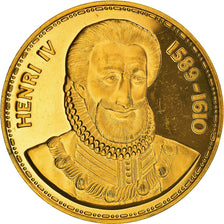 Francia, medalla, Les rois de France, henri IV, History, EBC, Oro vermeil