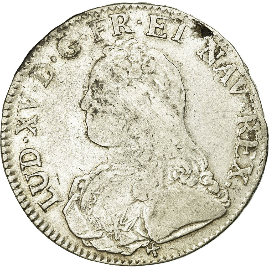 Coin, France, Louis XV, Écu aux branches d'olivier, Ecu, 1727, Orléans