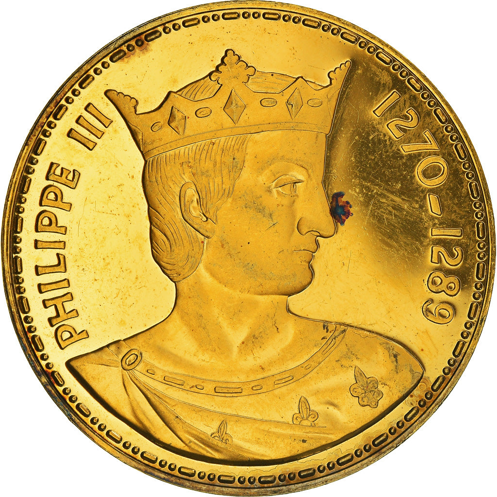 France, Médaille, Les Rois de France, Philippe III, History, SUP, Vermeil