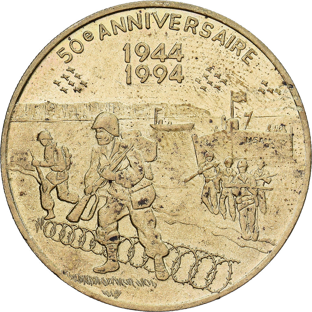 France, Token, 50ème Anniversaire du Débarquement, Jour J, WAR, 1994