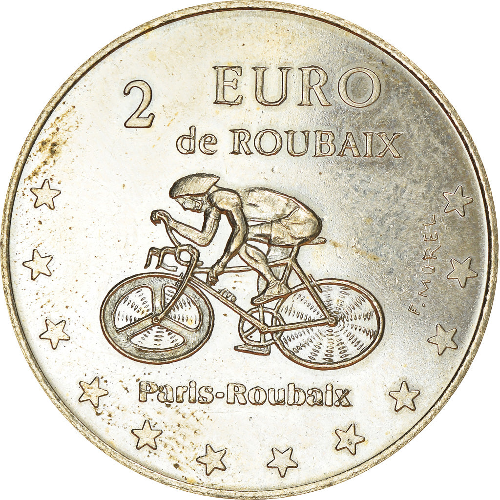 France, Token, 2 Euro de Roubaix, Paris-Roubaix, 1998, Morel, Euro des villes