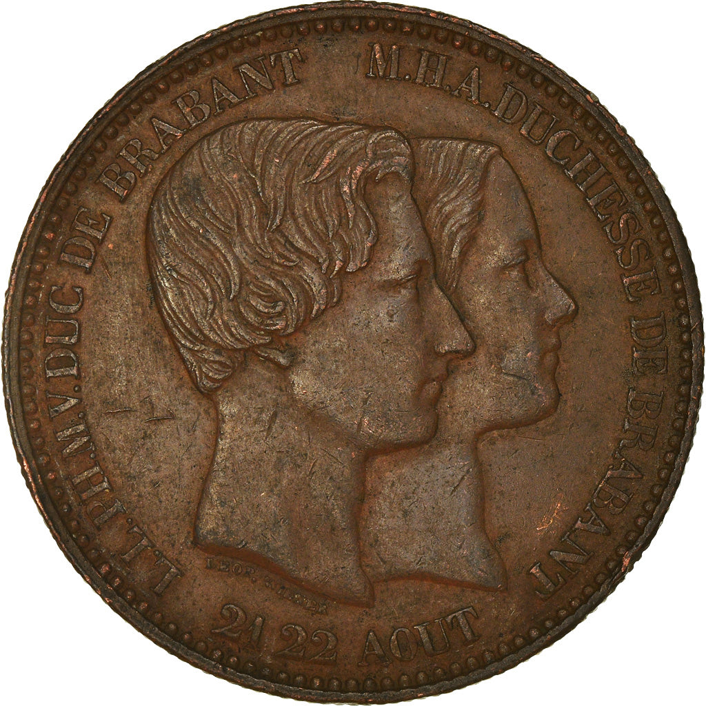 Belgium, Medal, Léopold Ier, Mariage du Duc de Brabant, 1853, Wiener