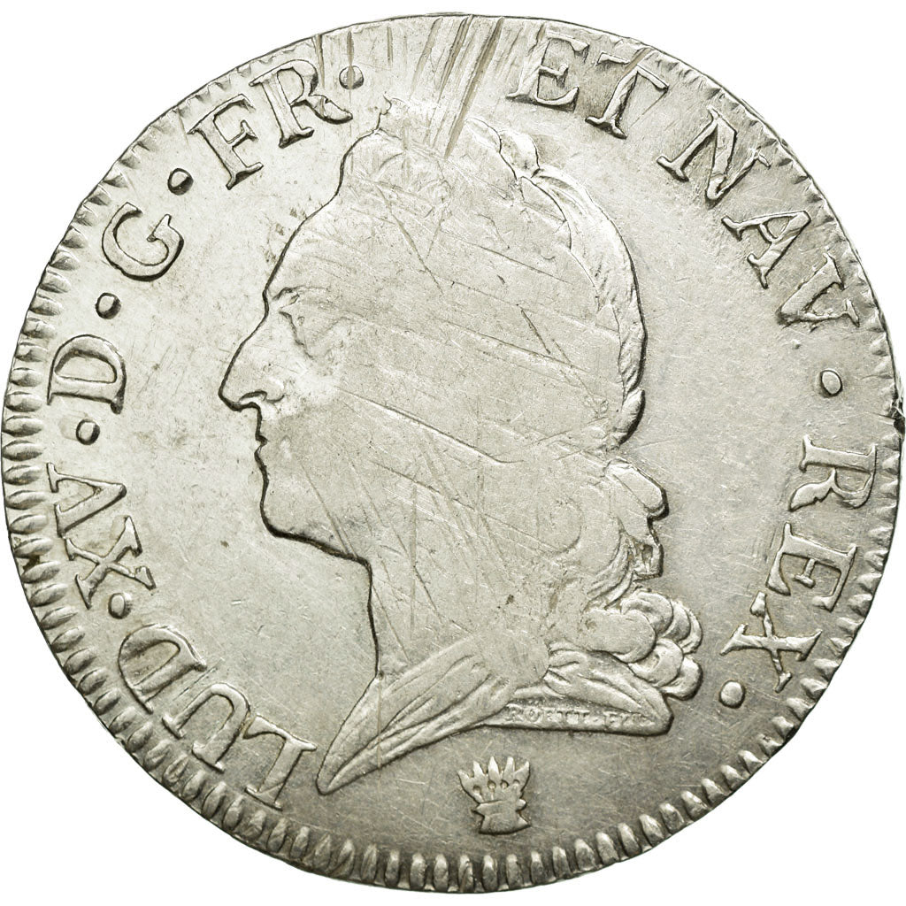 Moneta, Francia, Louis XV, Écu à la vieille tête, Ecu, 1772, Limoges, B+