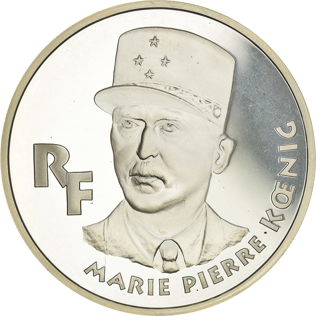 Moneta, Francia, Koenig, Bir Hakeim, 100 Francs, 1994, Proof, FDC, Argento