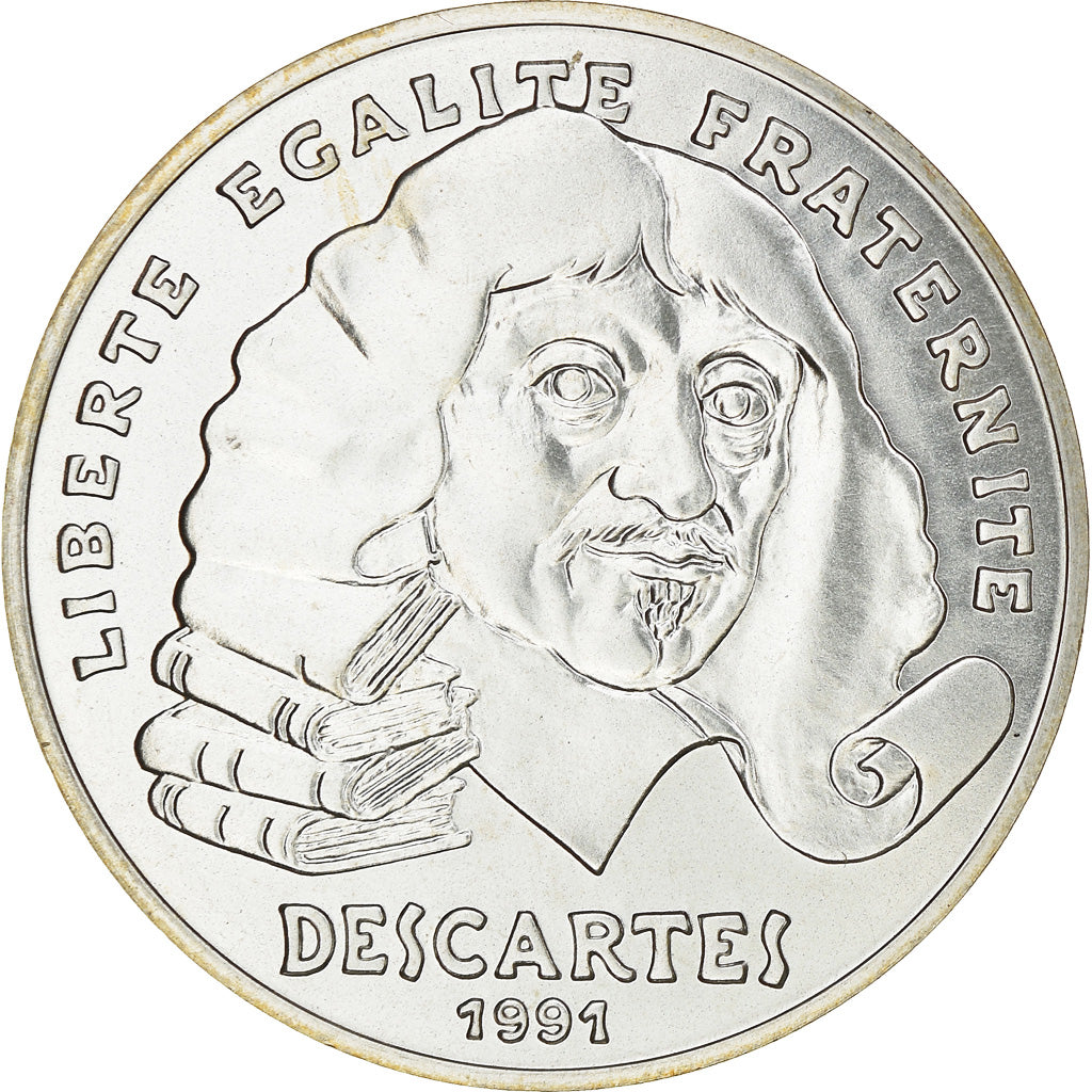Monnaie, France, Descartes, 100 Francs, 1991, ESSAI, FDC, Argent, Gadoury:906