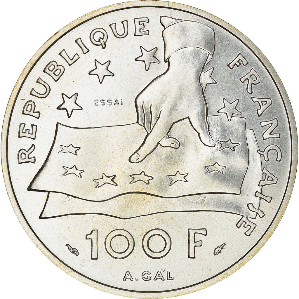 Monnaie, France, Descartes, 100 Francs, 1991, ESSAI, FDC, Argent, Gadoury:906