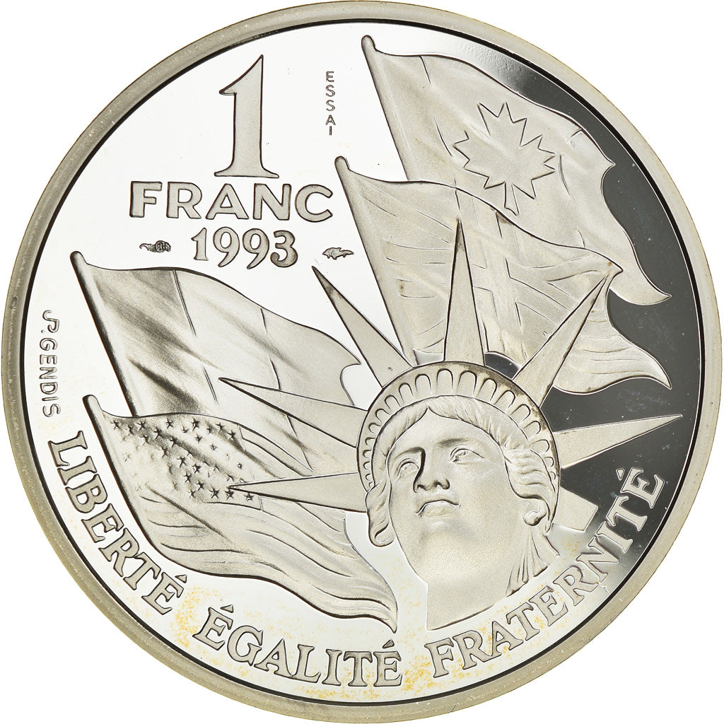 Monnaie, France, Débarquement, Franc, 1993, Paris, ESSAI, FDC, Argent