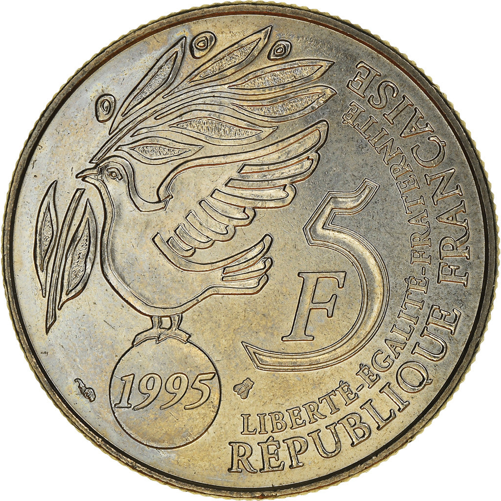 Monnaie, France, ONU, 5 Francs, 1995, FDC, Nickel, Le Franc:345/1