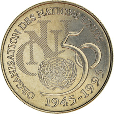 Moneta, Francia, ONU, 5 Francs, 1995, FDC, Nichel, Le Franc:345/1