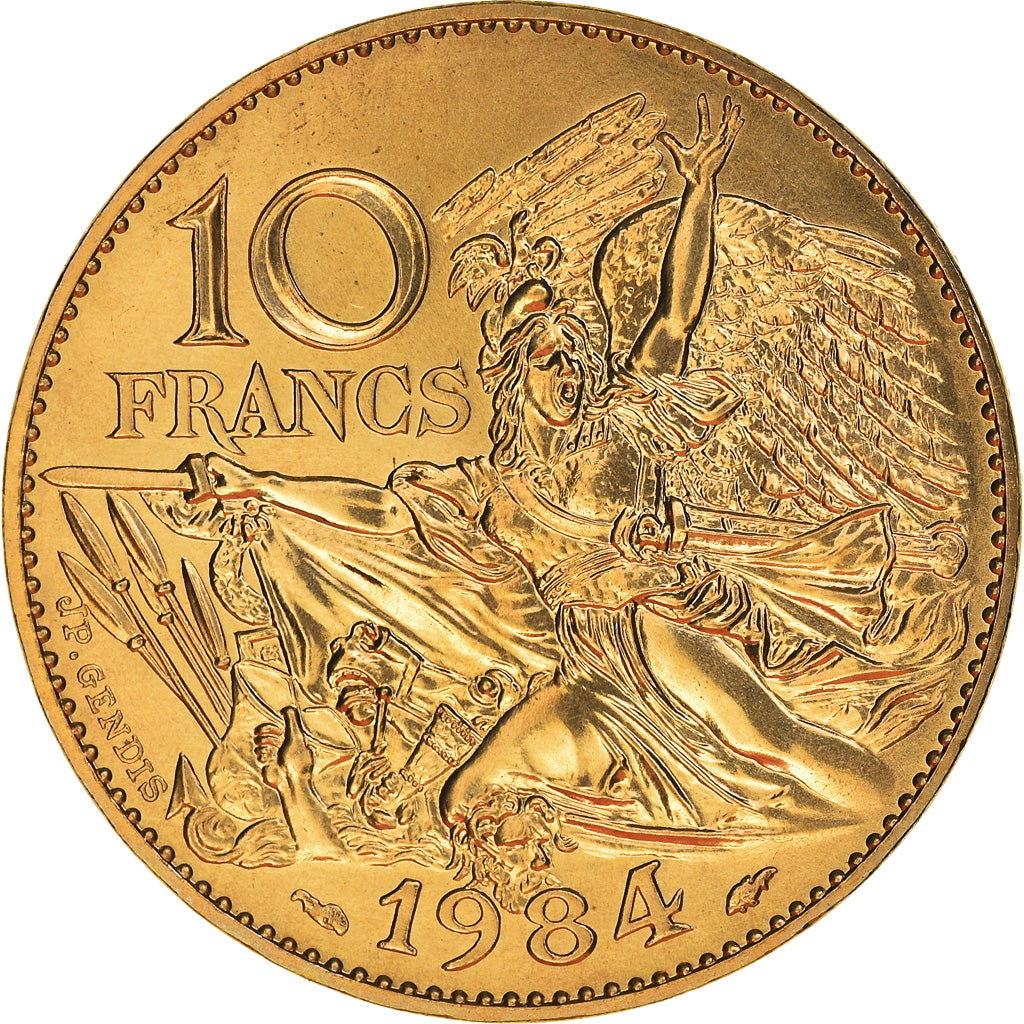Moneta, Francja, François Rude, 10 Francs, 1984, PRÓBA, MS(65-70)