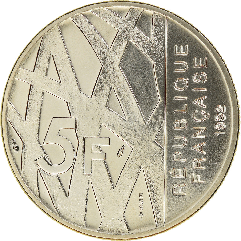 Moneta, Francia, Mendès France, 5 Francs, 1992, Paris, ESSAI, FDC, Nichel