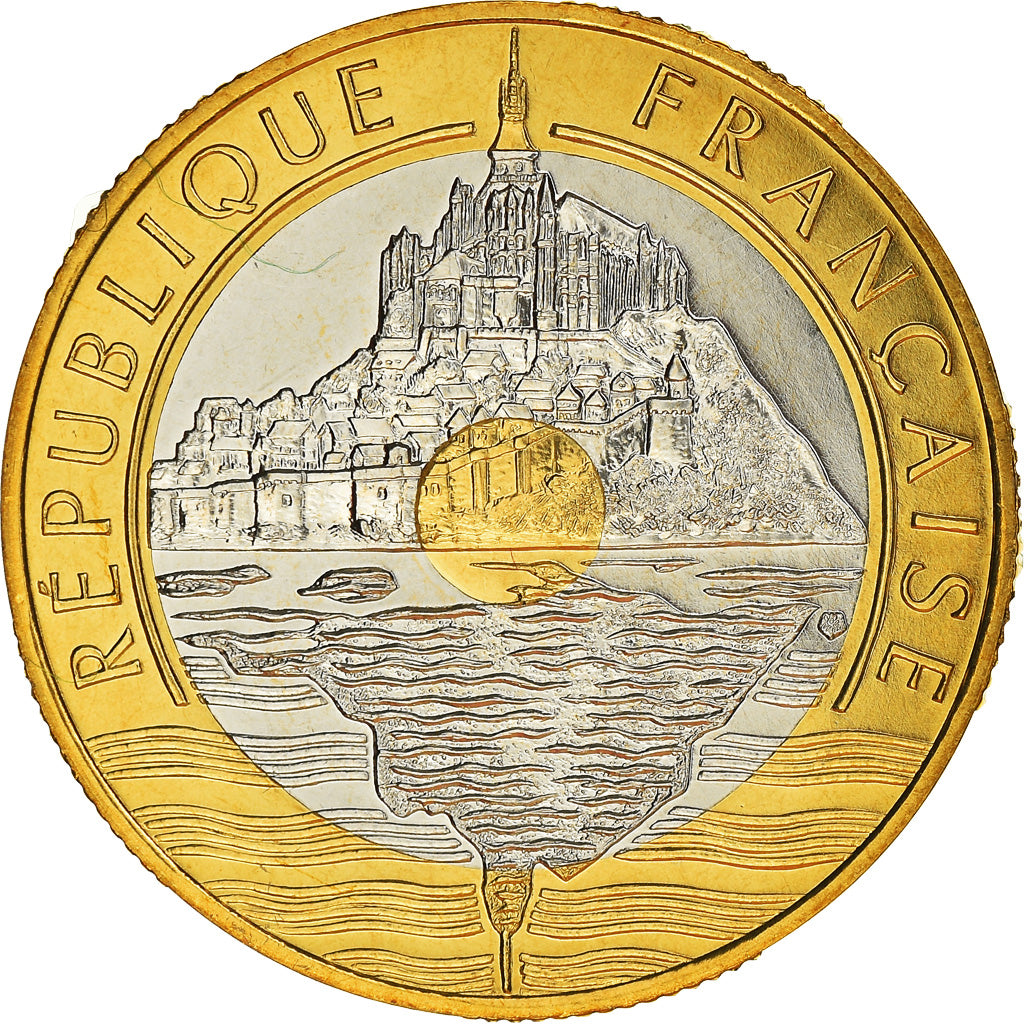 Monnaie, France, Mont Saint Michel, 20 Francs, 1992, ESSAI, FDC, Tri-Metallic