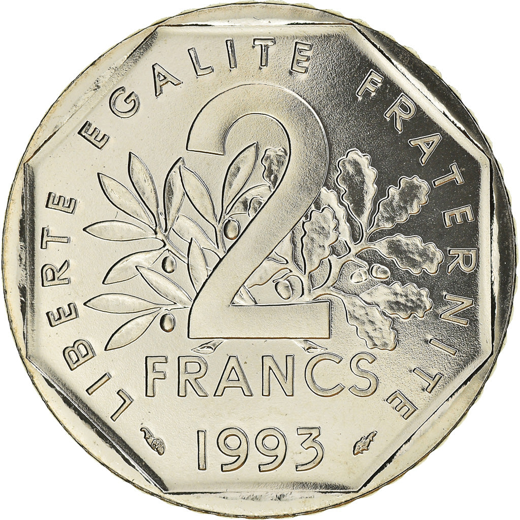 Moneta, Francia, Jean Moulin, 2 Francs, 1993, ESSAI, FDC, Nichel, Gadoury:548