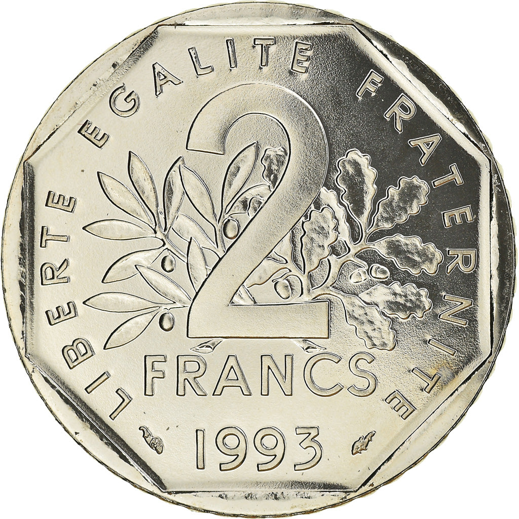 Moneta, Francia, Jean Moulin, 2 Francs, 1993, ESSAI, FDC, Nichel, Gadoury:548