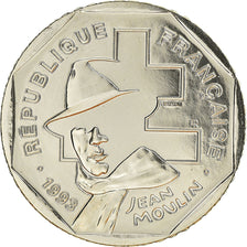Moeda, França, Jean Moulin, 2 Francs, 1993, ENSAIO, MS(65-70), Níquel