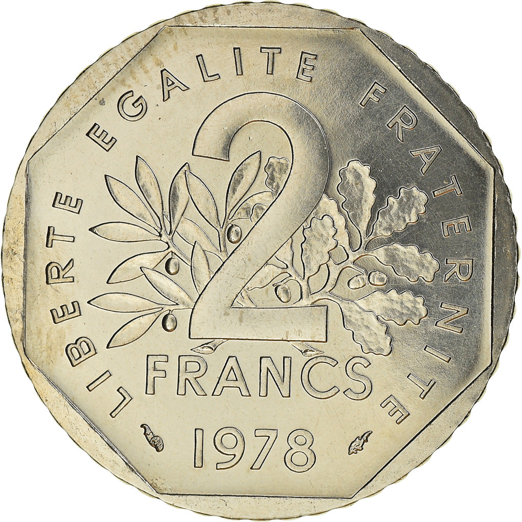 Münze, Frankreich, Semeuse, 2 Francs, 1978, Paris, ESSAI, STGL, Nickel