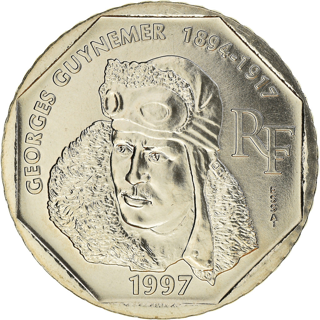 Coin, France, Guynemer, 2 Francs, 1997, Paris, ESSAI, MS(65-70), Nickel