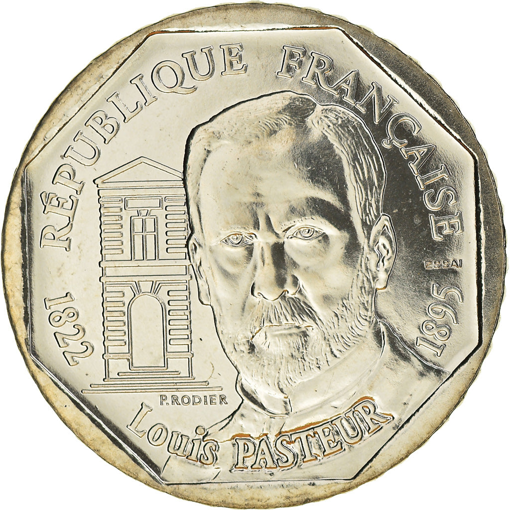 Coin, France, Pasteur, 2 Francs, 1995, Pessac, ESSAI, MS(64), Nickel, KM:1119