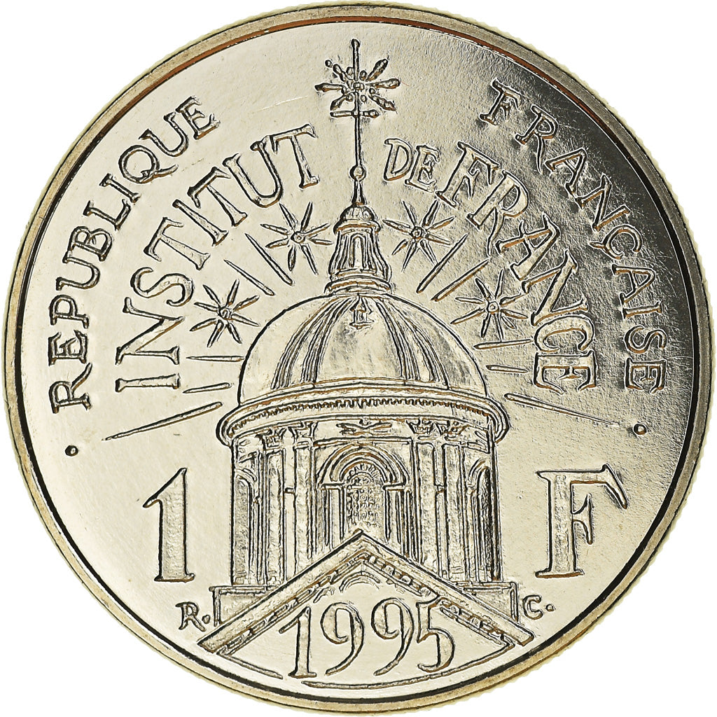 Monnaie, France, Institut de France, 1 Franc, 1995, Paris, ESSAI, FDC, Nickel