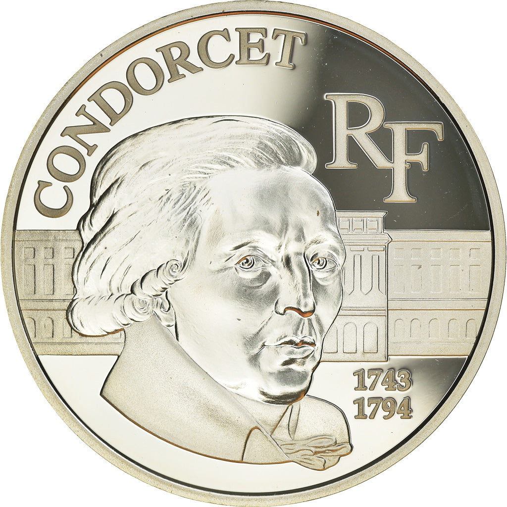 Coin, France, Condorcet, 100 Francs, 1998, Paris, Proof, MS(65-70), Silver