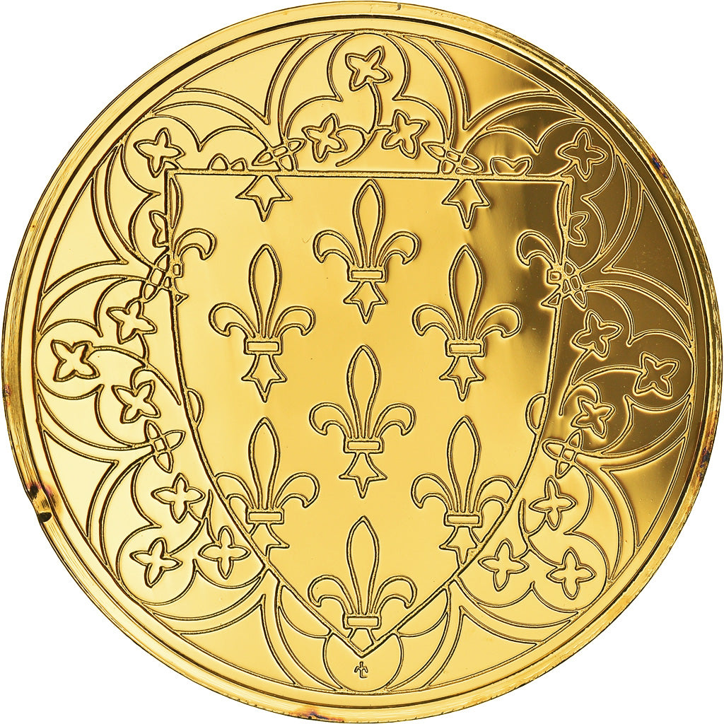 Francia, medaglia, Les Rois de France, Jean II, History, Proof, FDC, Vermeil