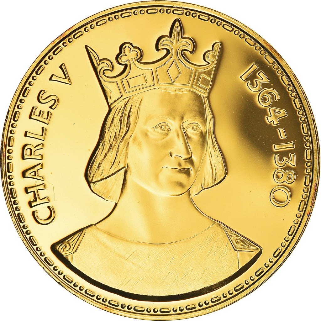 Frankreich, Medaille, Les Rois de France, Charles V, History, Proof, STGL