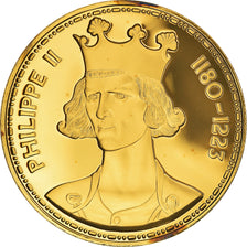 France, Medal, Les Rois de France, Philippe II, History, Proof, MS(65-70)